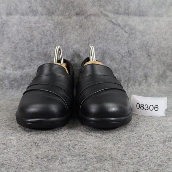 Clarks Shoes Womens 7 Clog Slip On Fashion Comfort Leather Career Walking Black - Picture 3 of 14